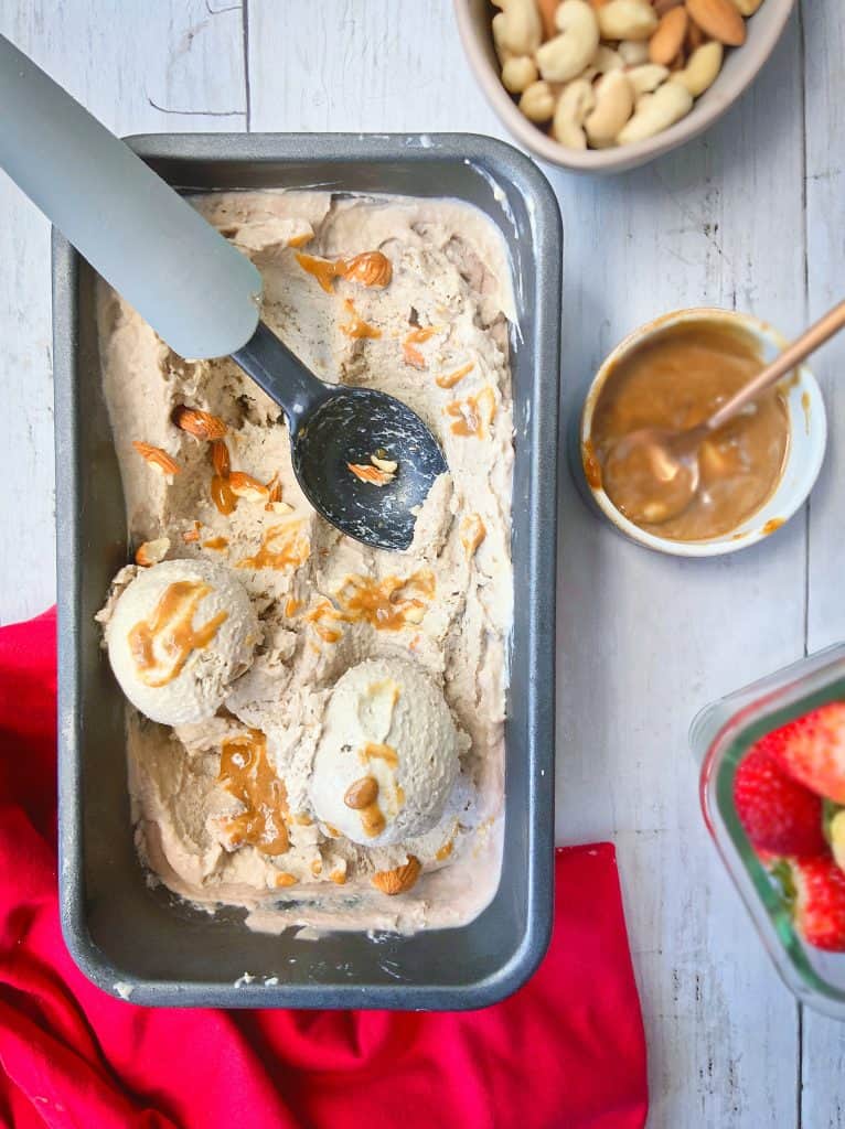 Receta de helado sin azúcar y sin lactosa