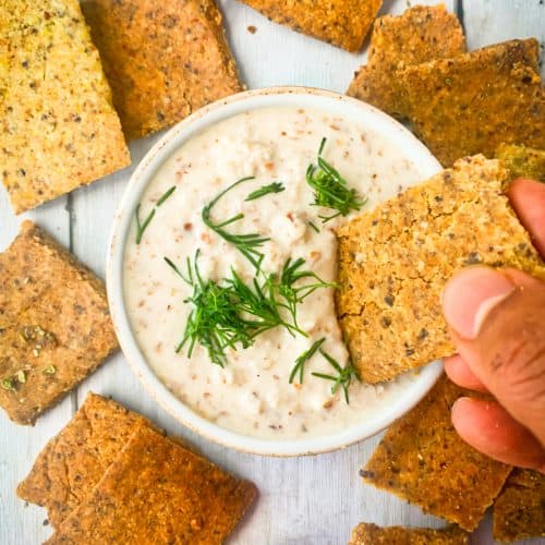 Receta dip saludable de almendras