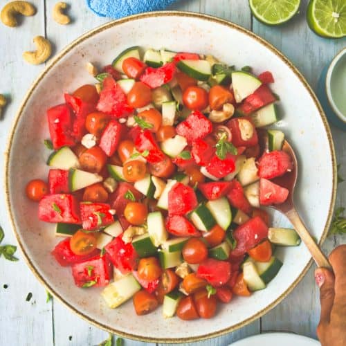 Ensalada de sandía y pepino