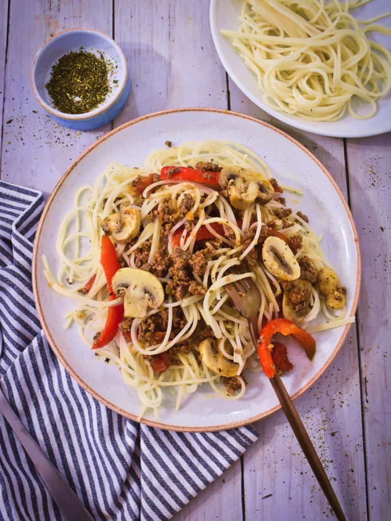 Salsa boloñesa con verduras