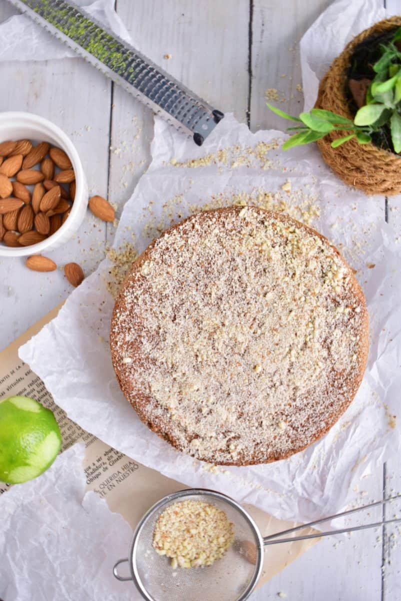 Tarta de Santiago sin azúcar refinada
