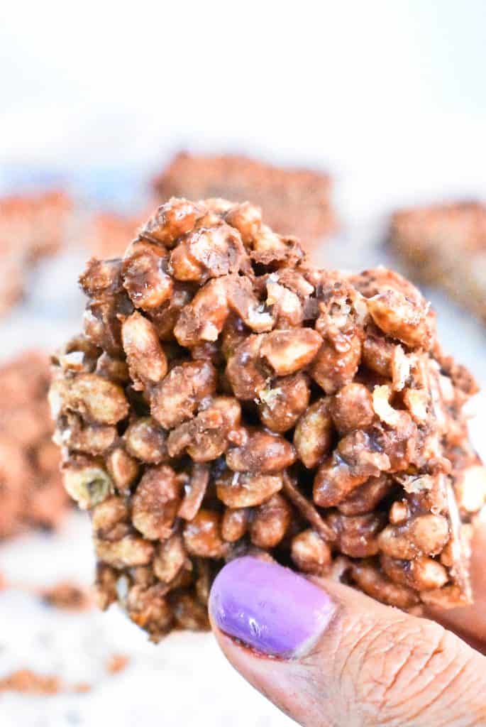 Barras de chocolate crocantes