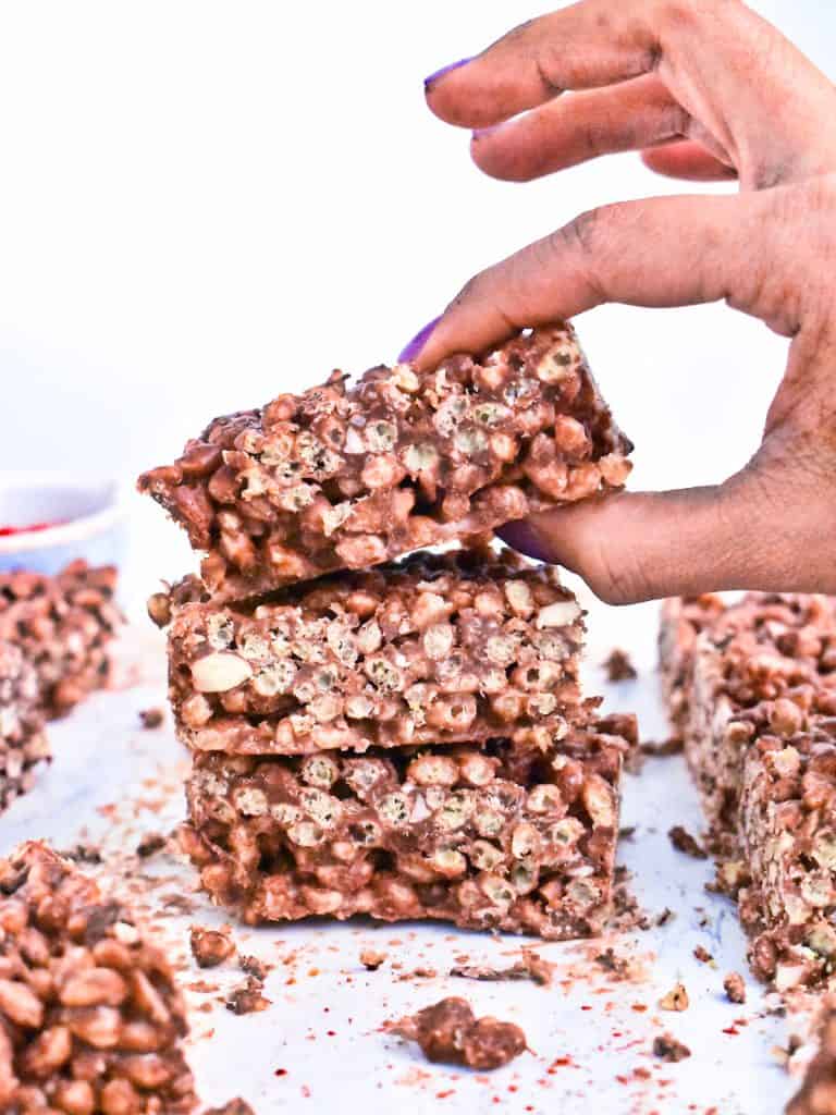 Barras de chocolate crocantes