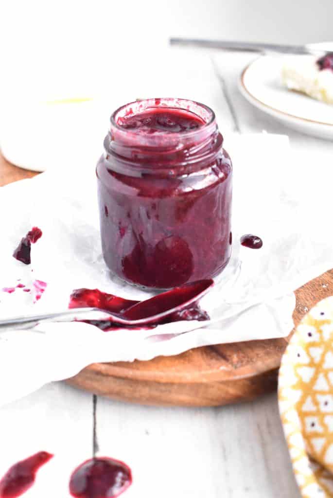 Mermelada de arándanos saludable