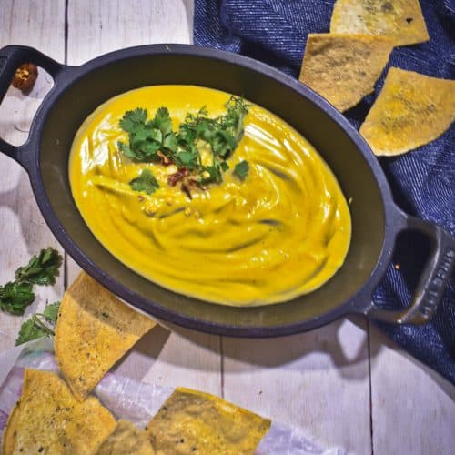 Salsa de queso cheedar saludable