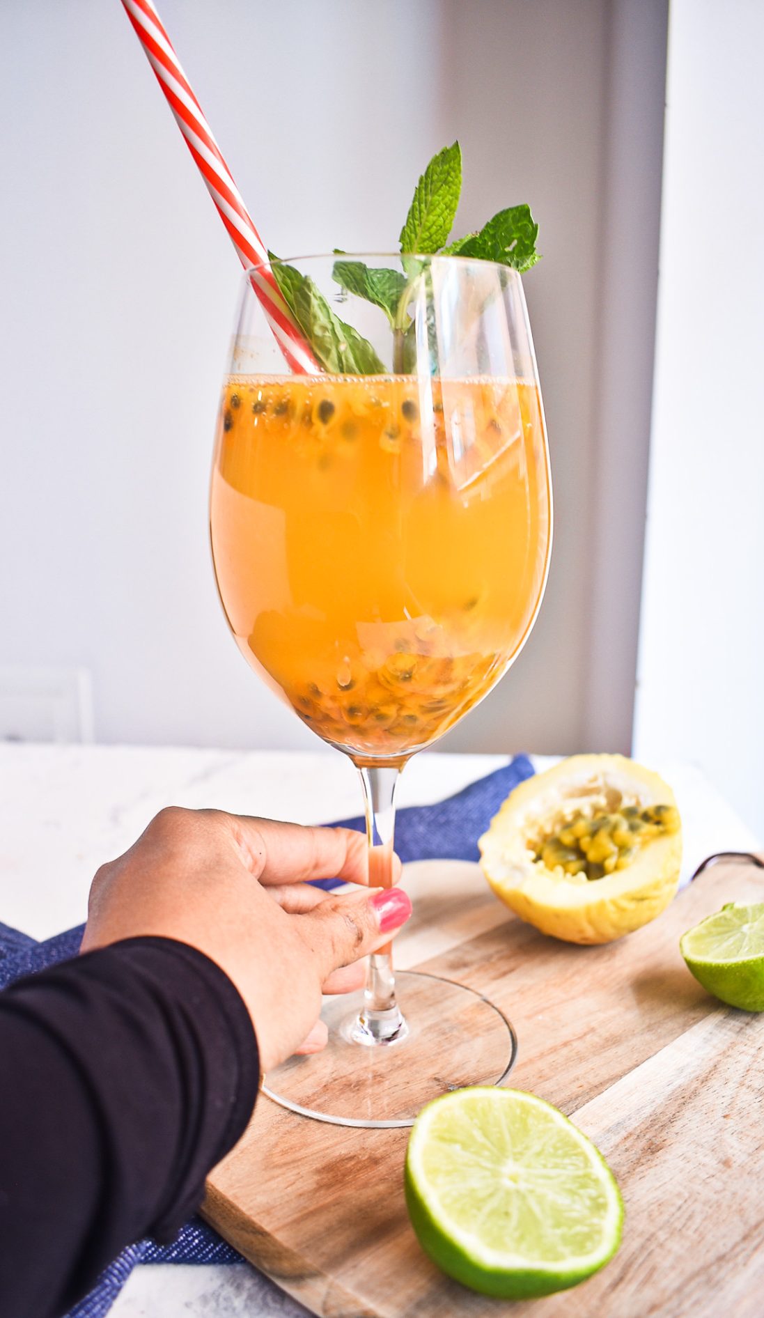 Bebida saludable de maracuyá