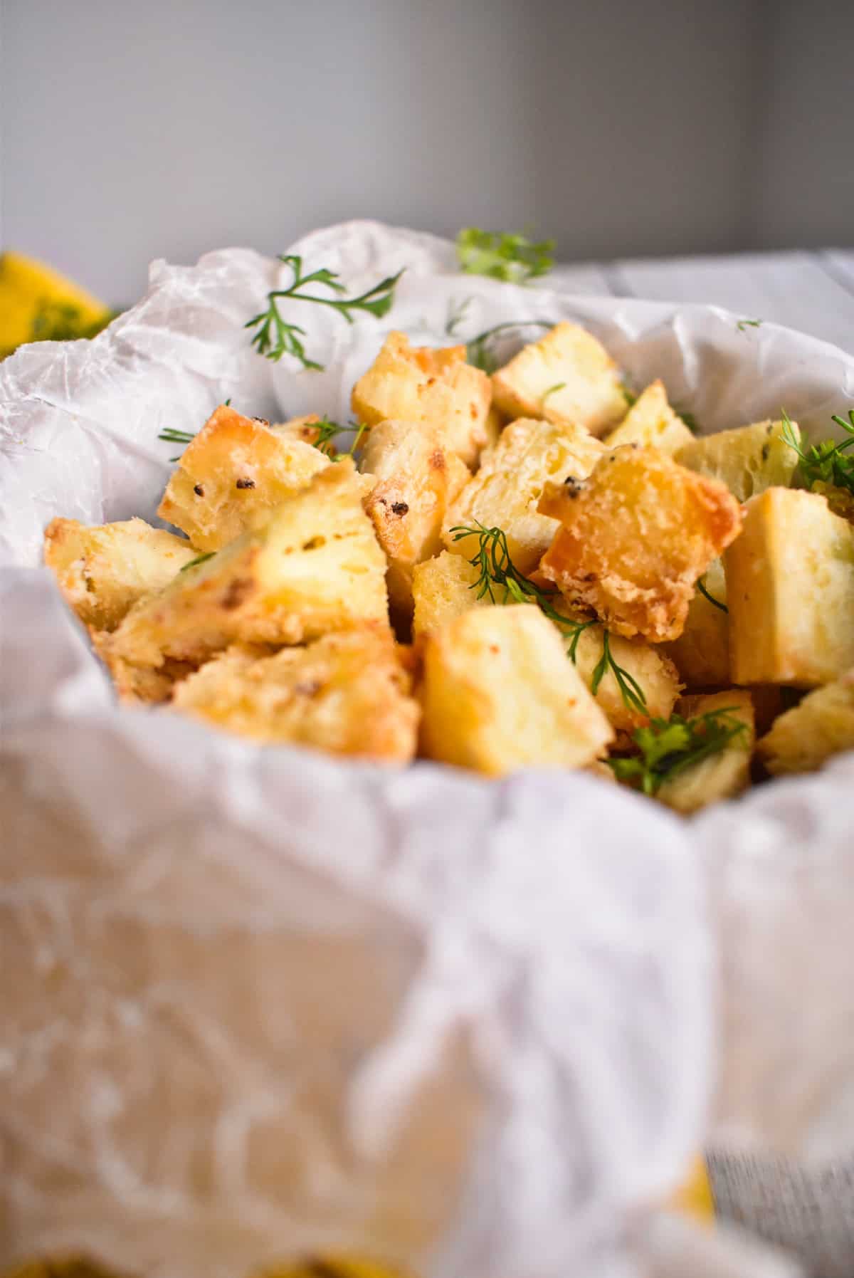 Yuca frita en la freidora de aire